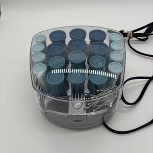 Conair Compact Hot Rollers 20 Blue Ionic Pageant Curlers Multi Size HS34T